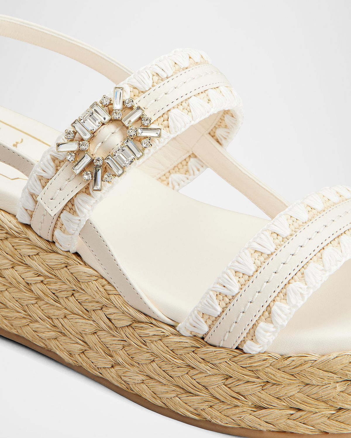 Roger Vivier Summer Strass Platform Espadrille Sandals