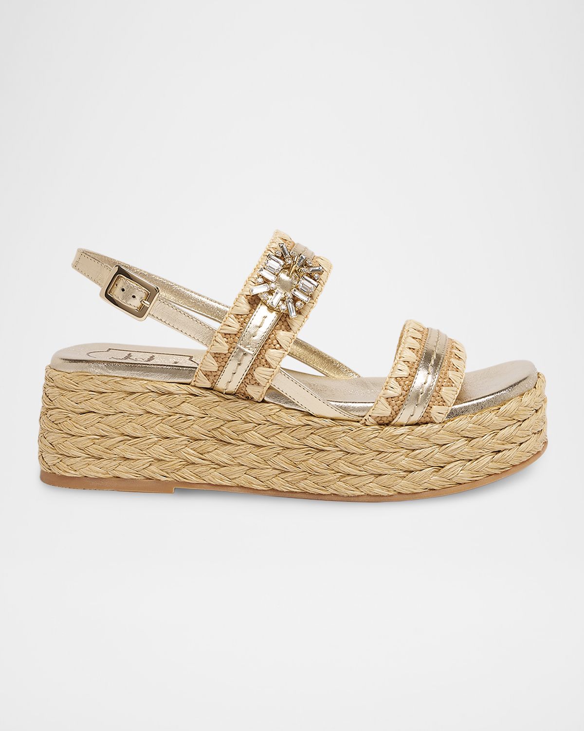 Roger Vivier Summer Strass 60mm Espadrille Platform Sandals