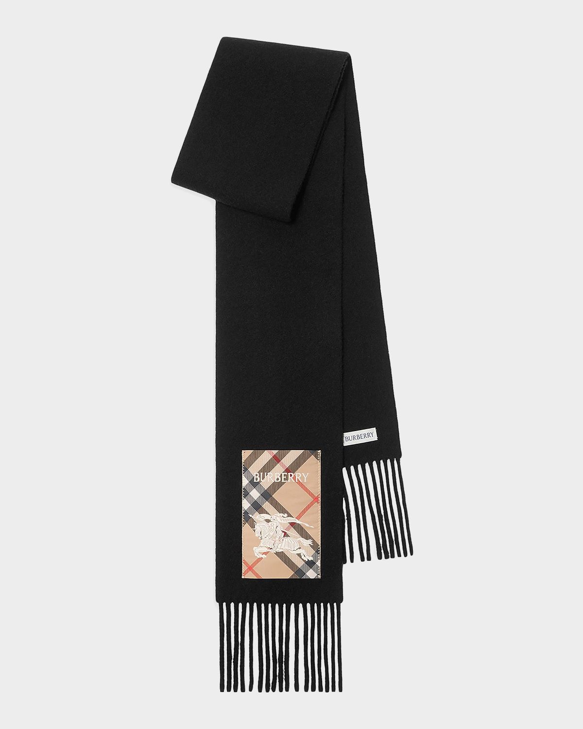 Burberry Check Label Cashmere Scarf | Thumbnail 3 Burberry Check Label Cashmere Scarf | Thumbnail 3