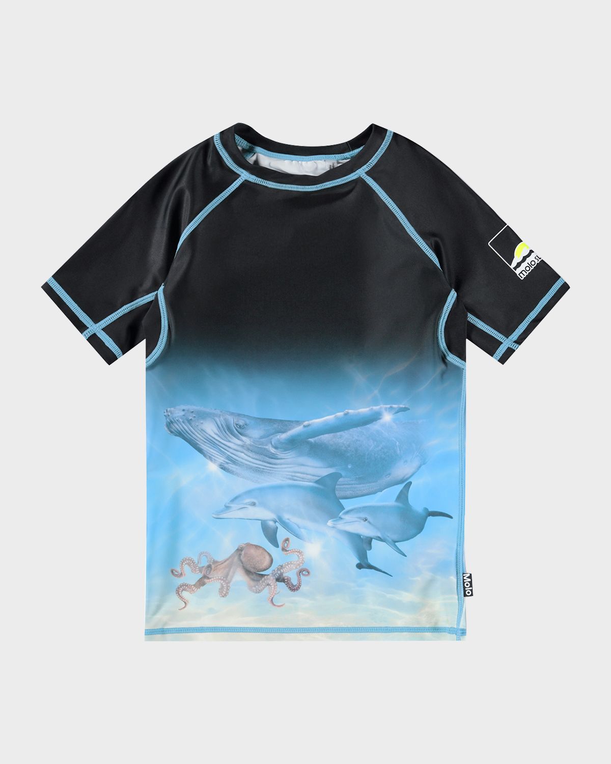 Molo Boy 's Neptune Short-Sleeve Rashguard, Size 7-8