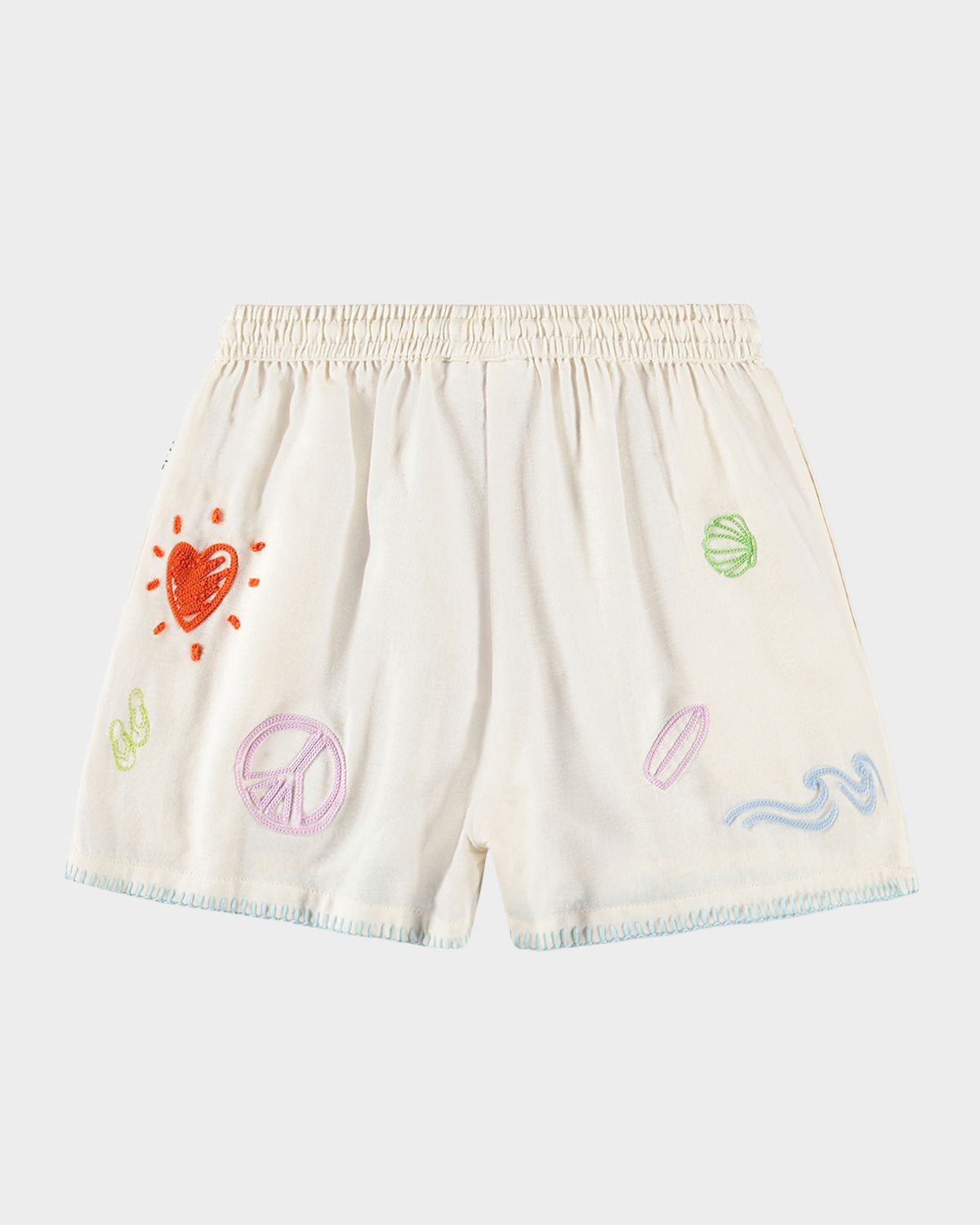 Molo Girl 's Annabella Embroidered Cotton Shorts