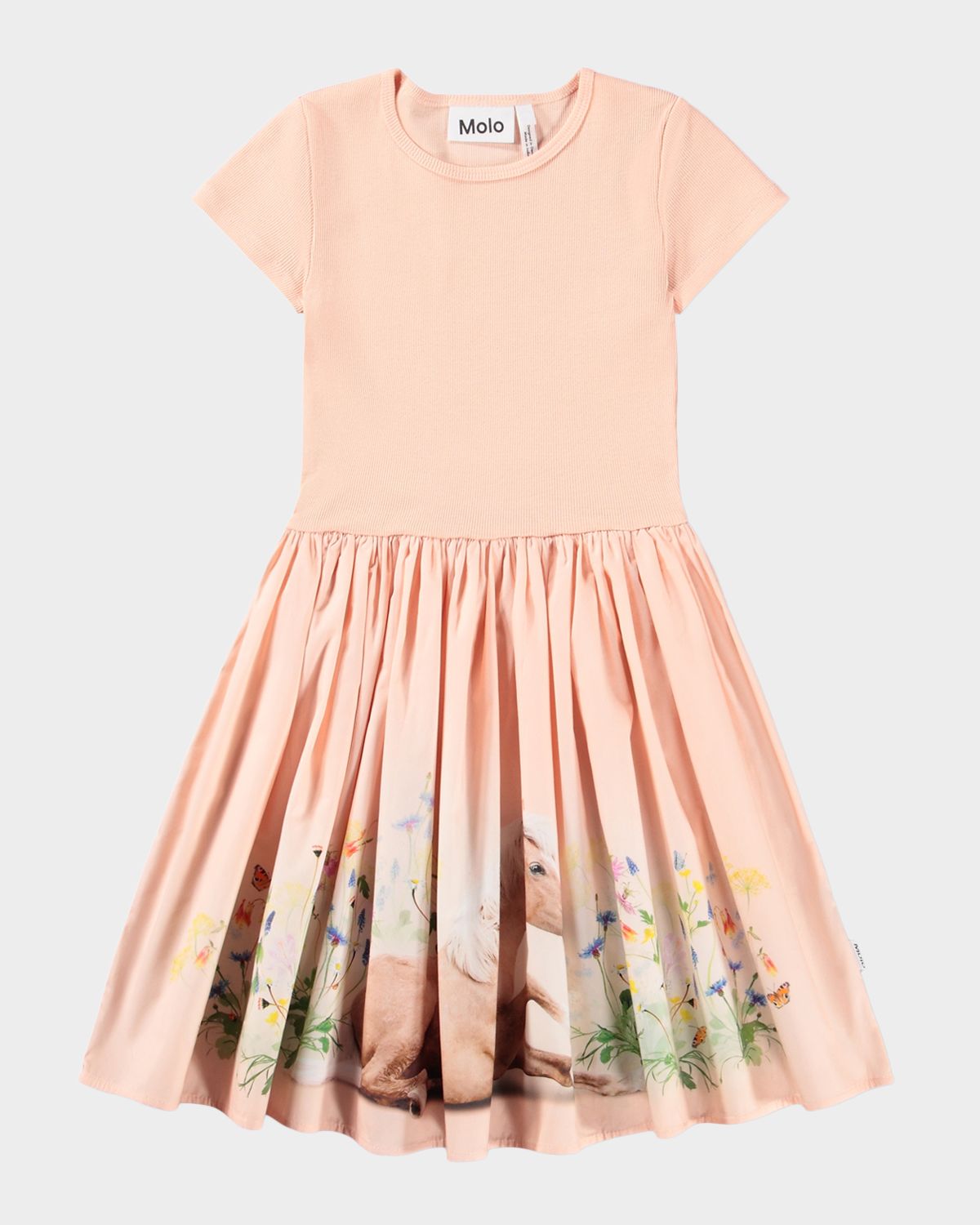 Molo Girl 's Cissa Short-Sleeved Organic Cotton Dress