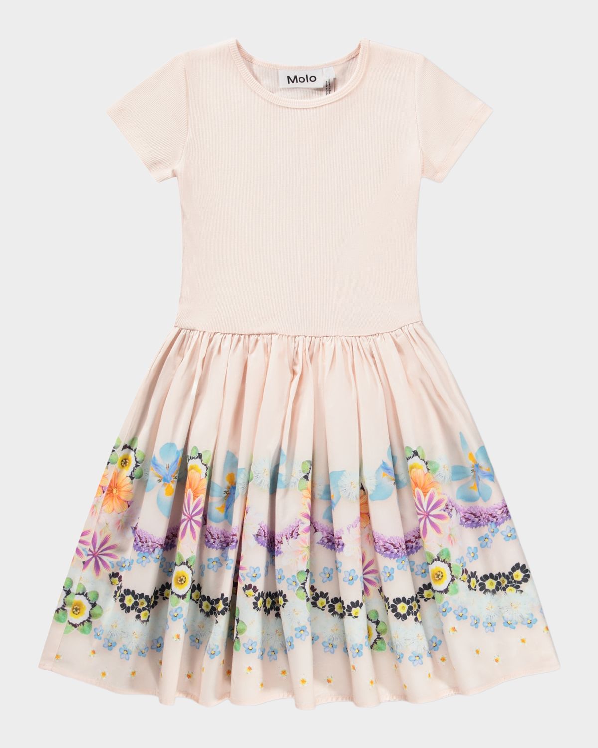 Molo Girl 's Cissa Short-Sleeved Organic Cotton Dress