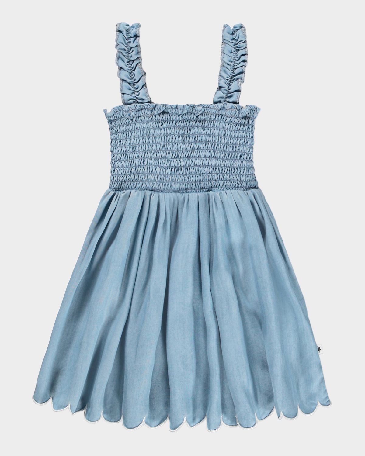 Molo Girl 's Carella Smocked Viscose Dress, Size 12M-2