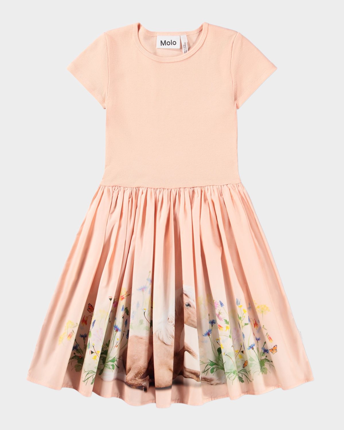 Molo Girl 's Cissa Short-Sleeved Organic Cotton Dress