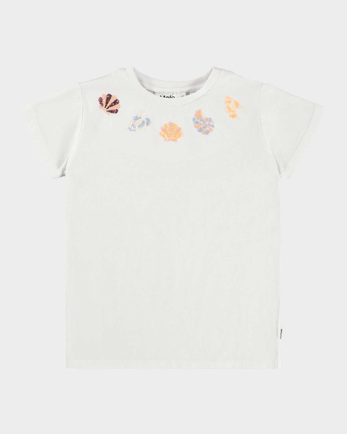 Molo Girl 's Ranva Sequin Seashell Crewneck Tee | Thumbnail 4 Molo Girl 's Ranva Sequin Seashell Crewneck Tee | Thumbnail 4