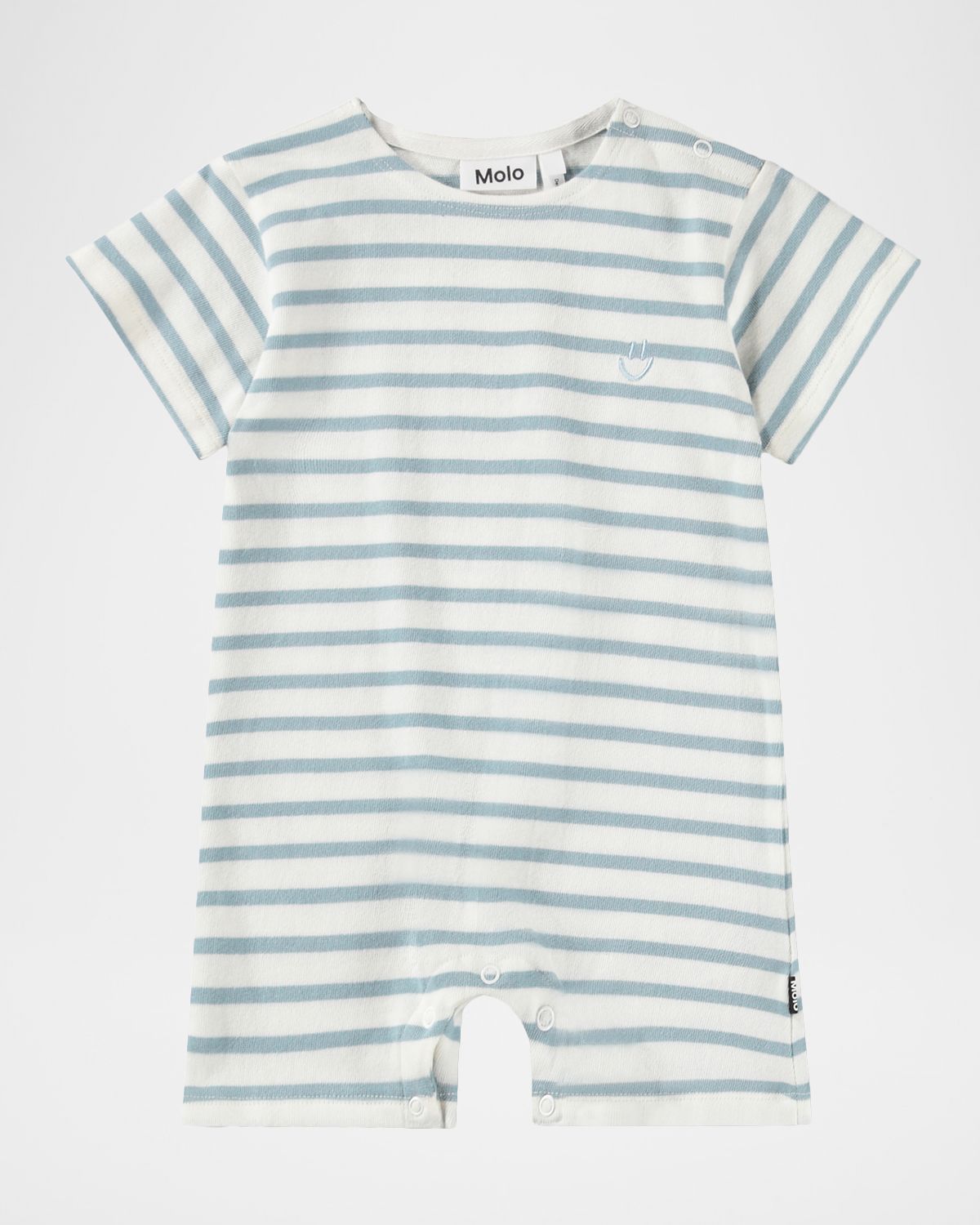 Molo Boy 's Fan Striped Organic Cotton Romper, Size 3M-12M