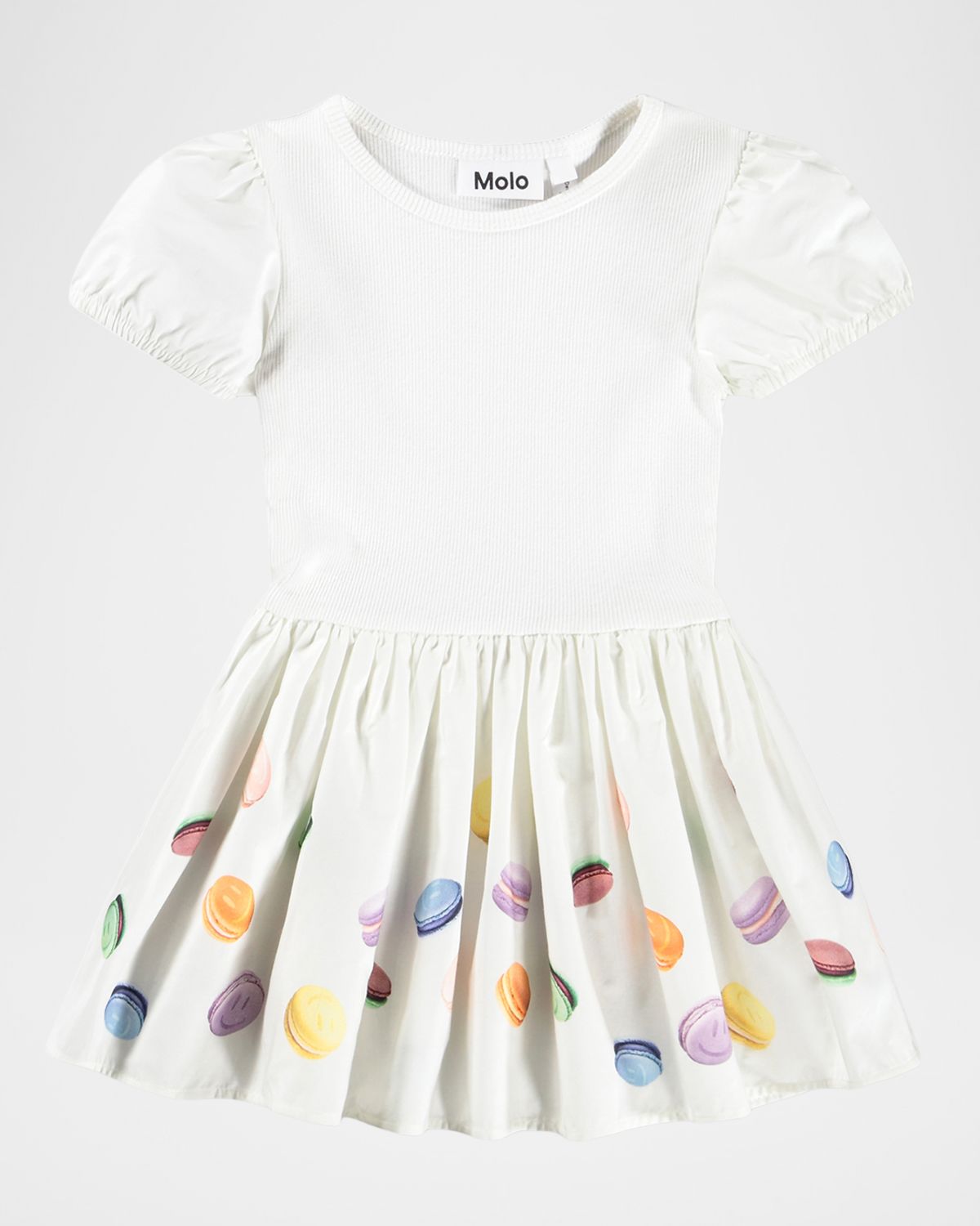 Molo Girl 's Caitlin Puff-Sleeve Organic Cotton Dress | Thumbnail 5 Molo Girl 's Caitlin Puff-Sleeve Organic Cotton Dress | Thumbnail 5