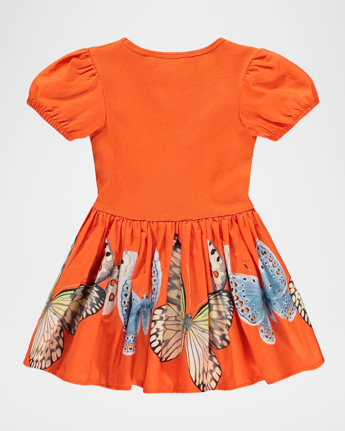 Molo Girl 's Caitlin Puff-Sleeve Organic Cotton Dress, Size 6M-2