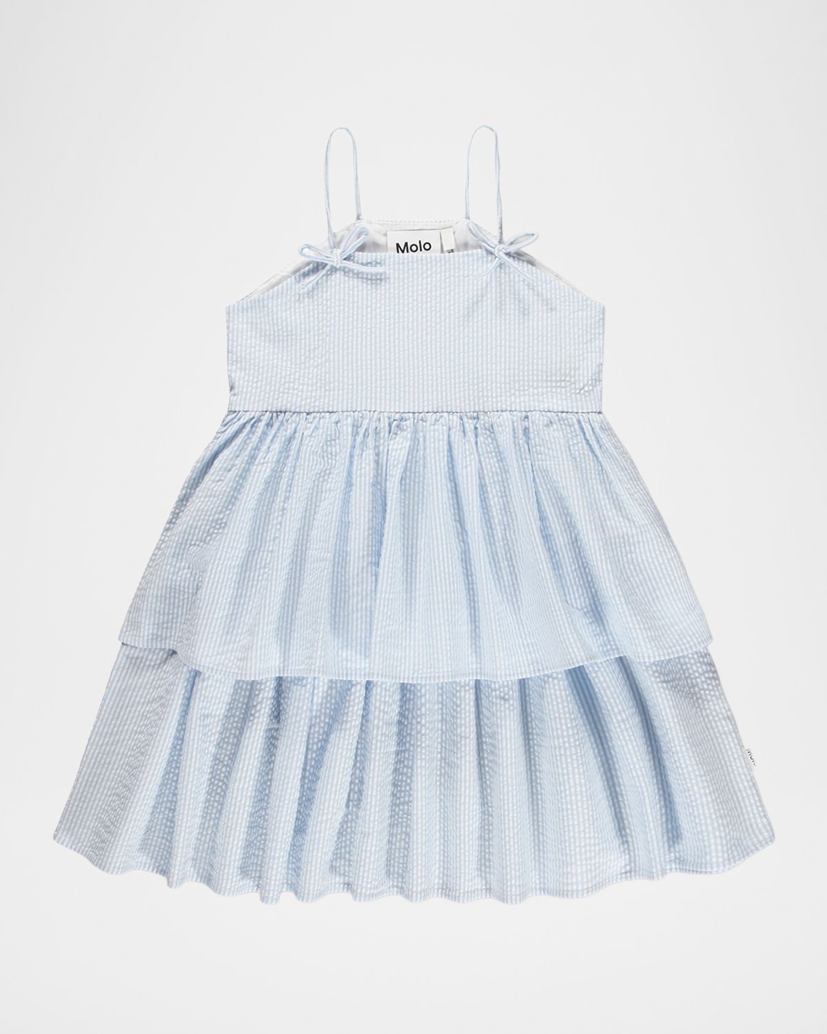 Molo Girl 's Chelsea Tiered Seersucker Dress