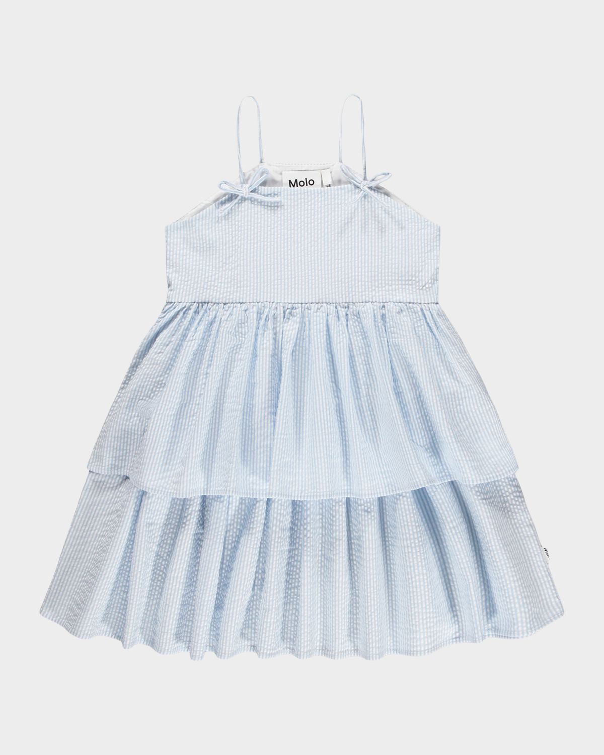 Molo Girl 's Chelsea Tiered Seersucker Dress