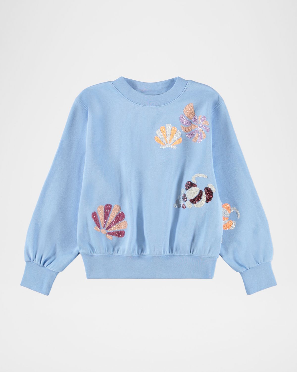 Molo Girl 's Marge Floral Sequined Organic Cotton Sweatshirt | Thumbnail 5 Molo Girl 's Marge Floral Sequined Organic Cotton Sweatshirt | Thumbnail 5