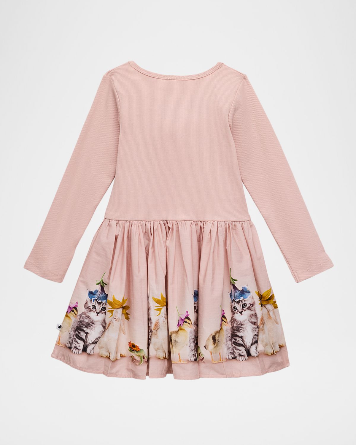 Molo Girl 's Candi Long-Sleeve Organic Cotton Dress, Size 6M-2