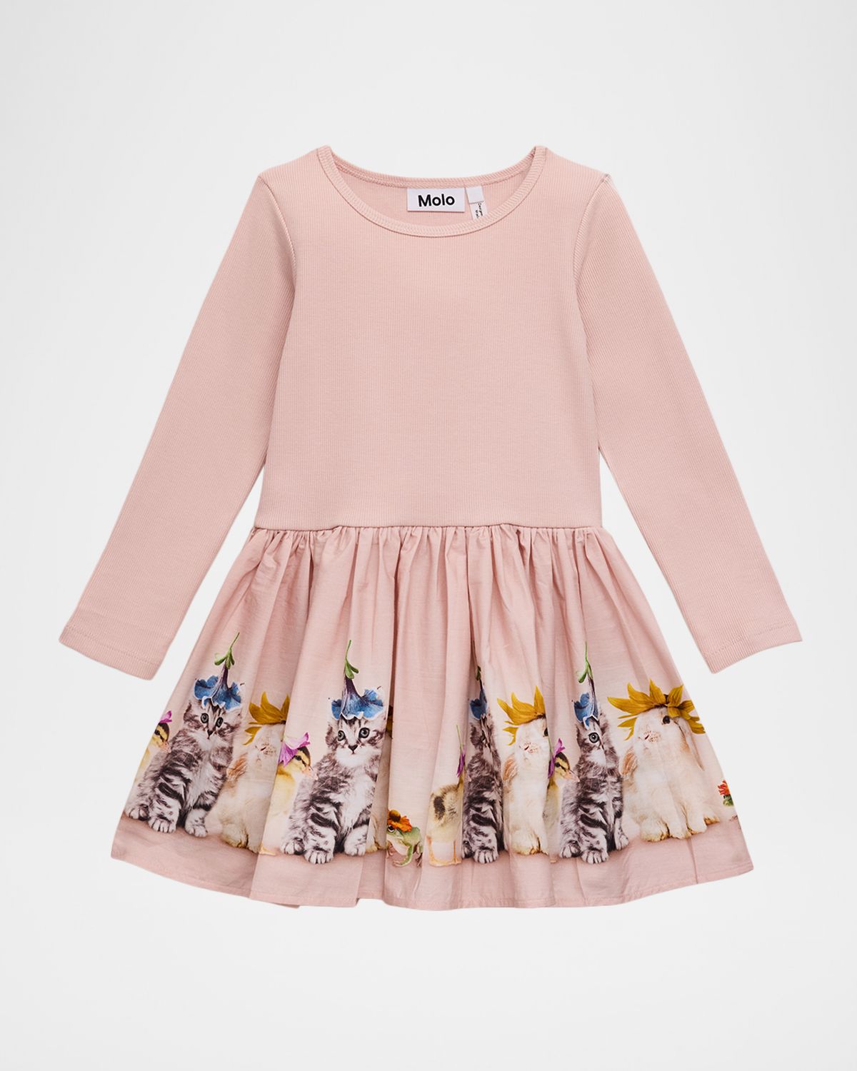 Molo Girl 's Candi Long-Sleeve Organic Cotton Dress, Size -2