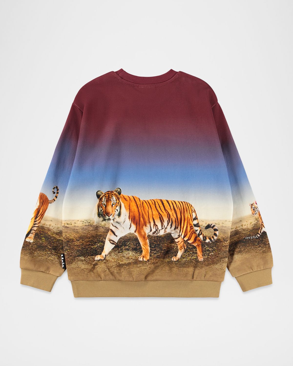 Molo Boy 's Miksi Tiger-Print Organic Cotton Sweatshirt, Size 3-7