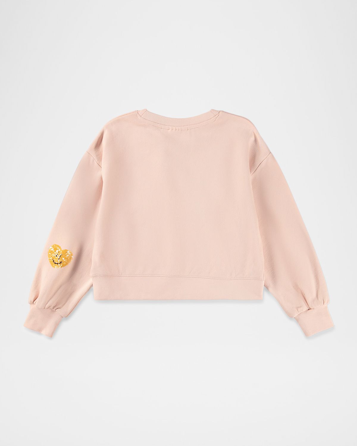 Molo Girl 's Miki Sequin Heart Embroidered Sweatshirt