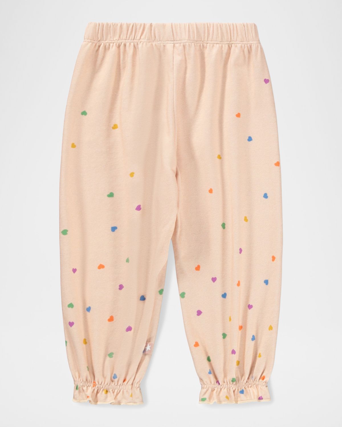 Molo Girl 's Selena Heart-Print Organic Cotton Pants, Size 6M-2