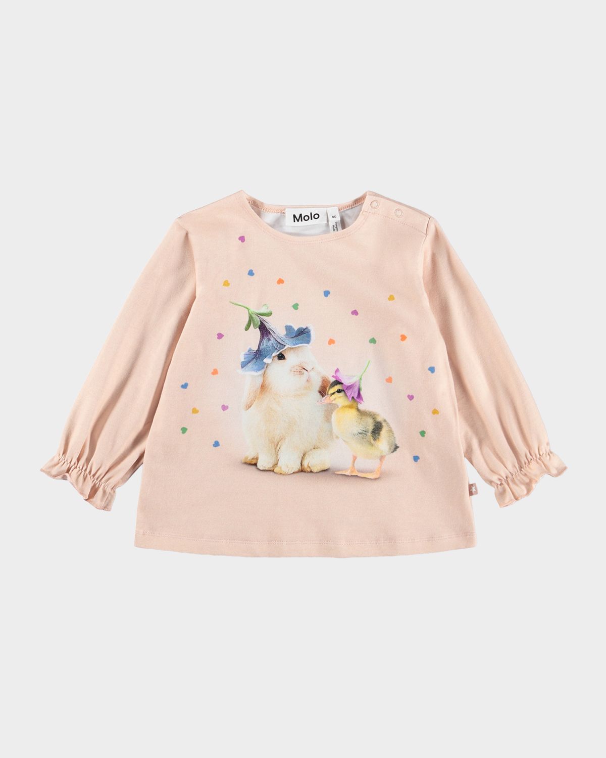 Molo Girl 's Elina Animal-Print Cotton Top, Size 6M-2