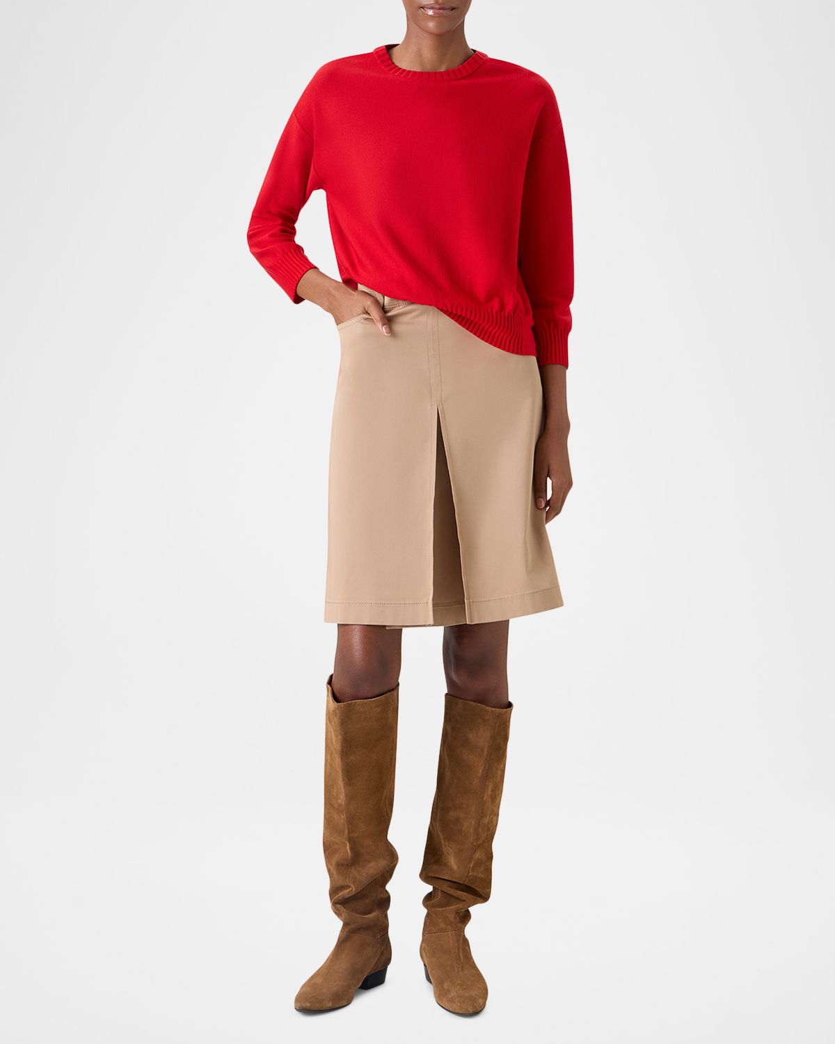 Akris punto Merino Wool Knit Crewneck Sweater | Thumbnail 2