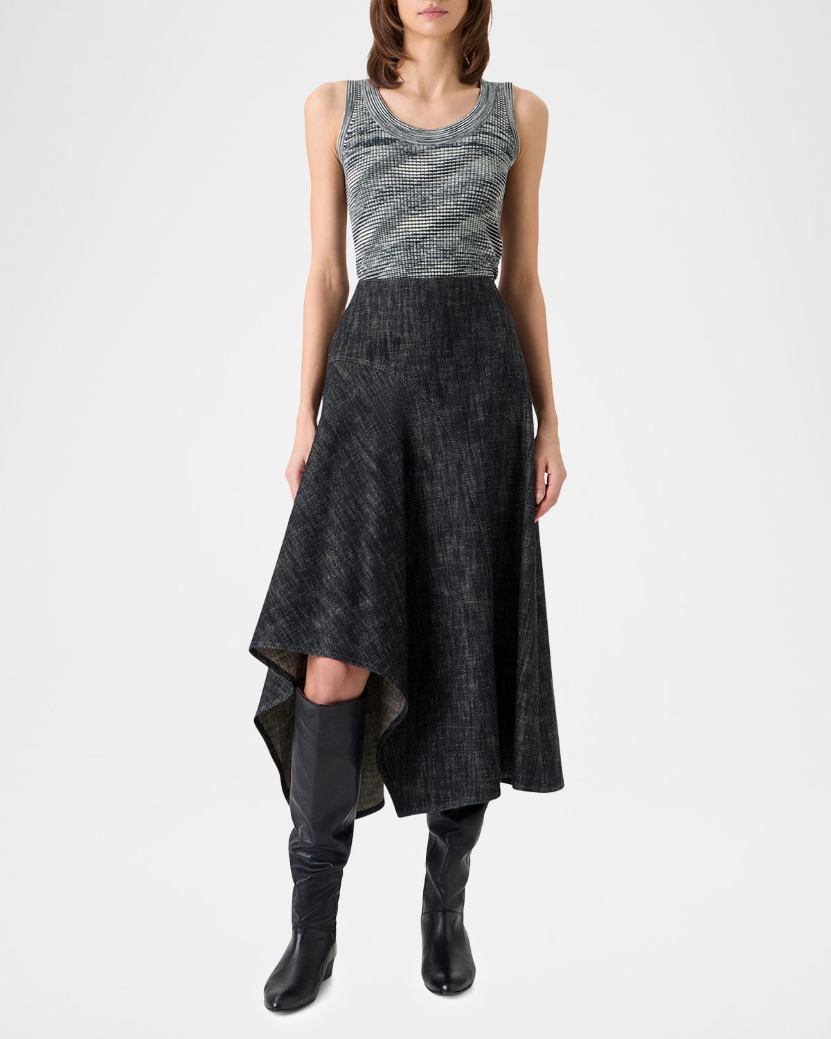 Akris punto Scoop-Neck Space Dye Merino Wool Rib Tank Top | Thumbnail 2 Akris punto Scoop-Neck Space Dye Merino Wool Rib Tank Top | Thumbnail 2