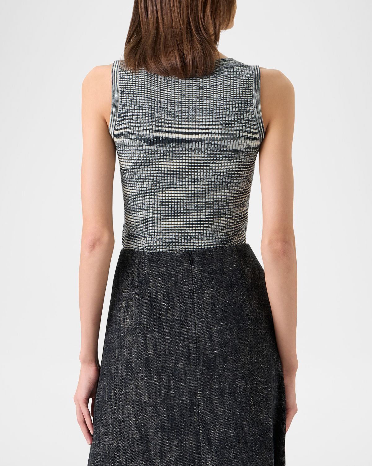 Akris punto Scoop-Neck Space Dye Merino Wool Rib Tank Top | Thumbnail 3 Akris punto Scoop-Neck Space Dye Merino Wool Rib Tank Top | Thumbnail 3