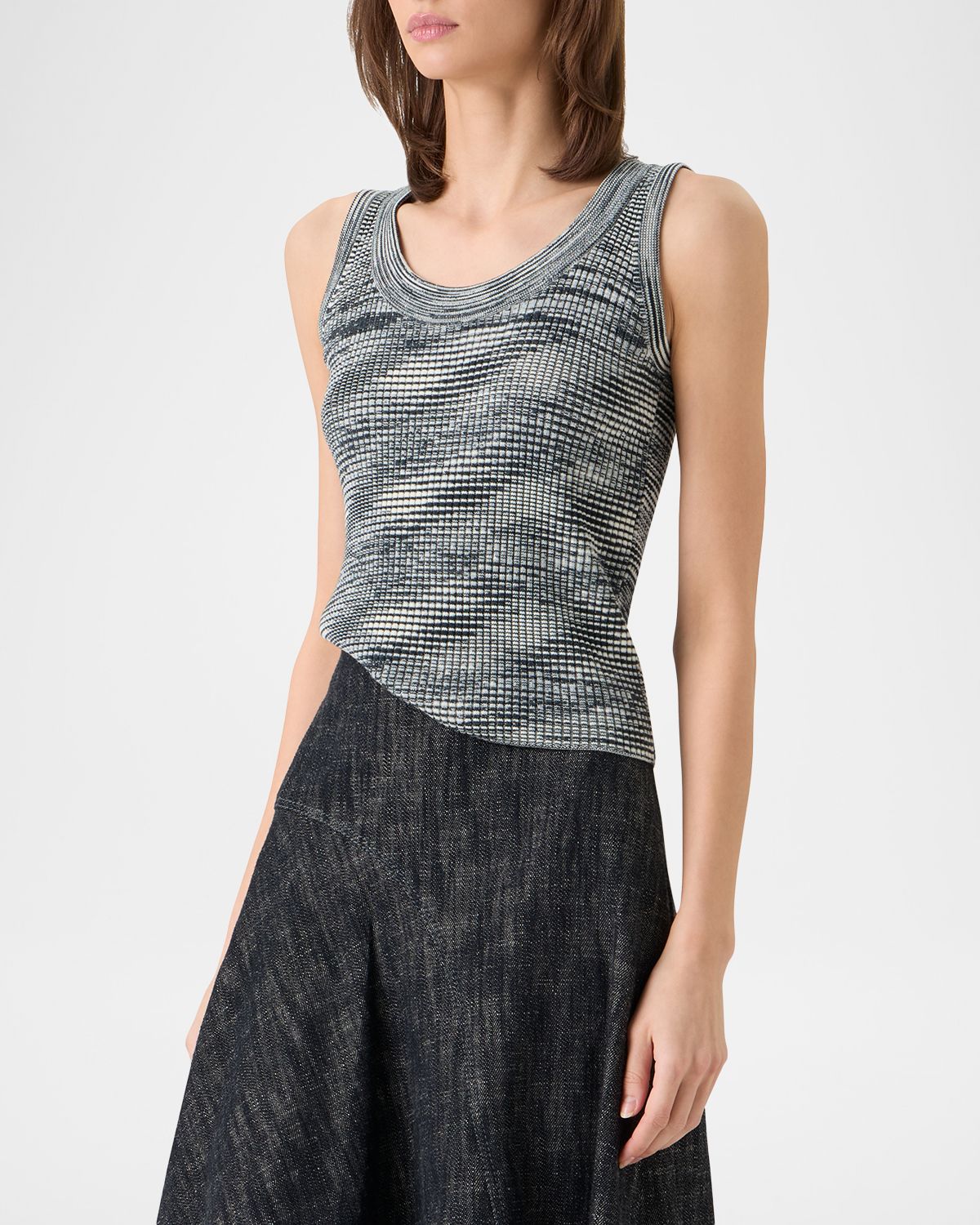 Akris punto Scoop-Neck Space Dye Merino Wool Rib Tank Top | Thumbnail 4 Akris punto Scoop-Neck Space Dye Merino Wool Rib Tank Top | Thumbnail 4