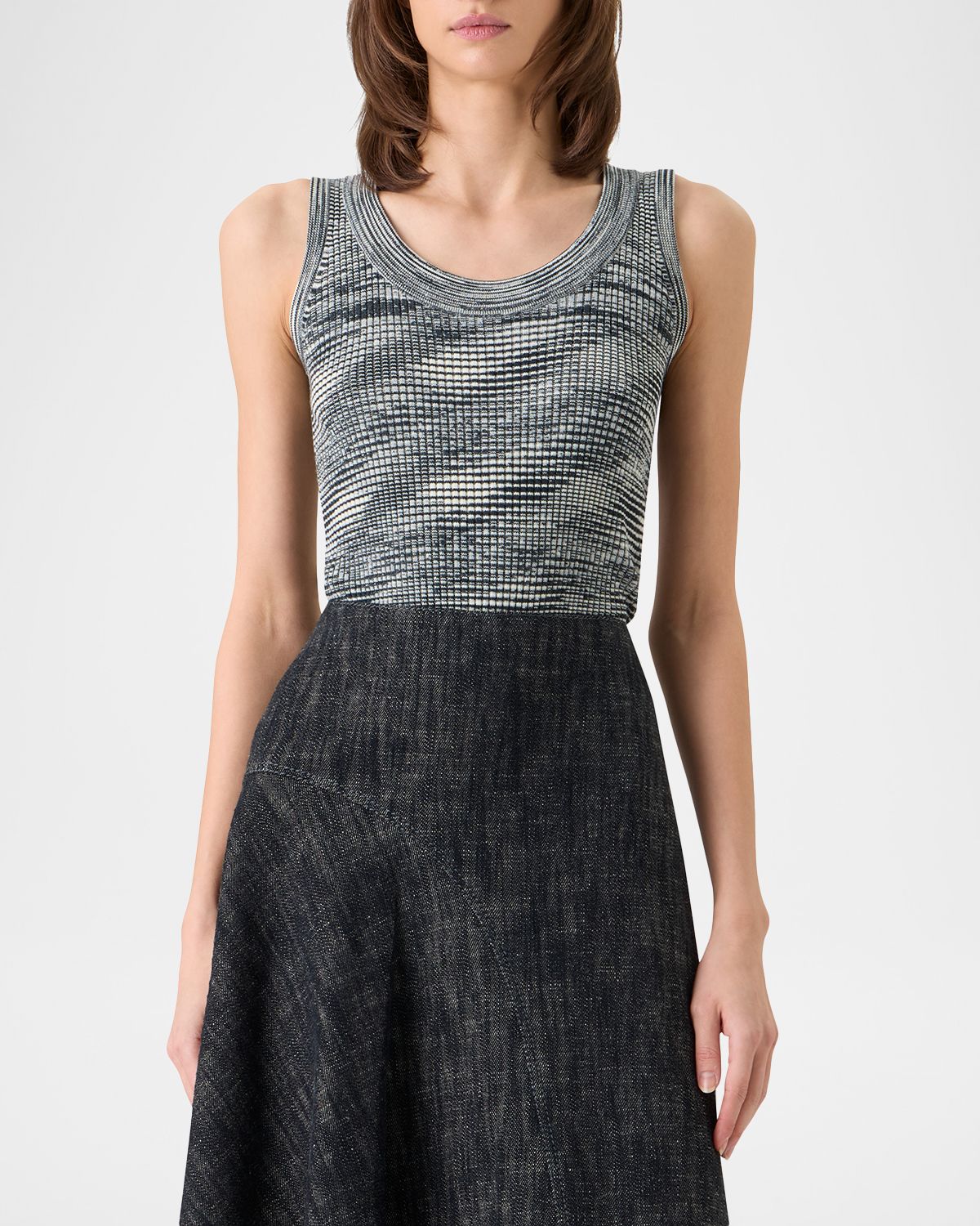 Akris punto Scoop-Neck Space Dye Merino Wool Rib Tank Top | Thumbnail 6 Akris punto Scoop-Neck Space Dye Merino Wool Rib Tank Top | Thumbnail 6