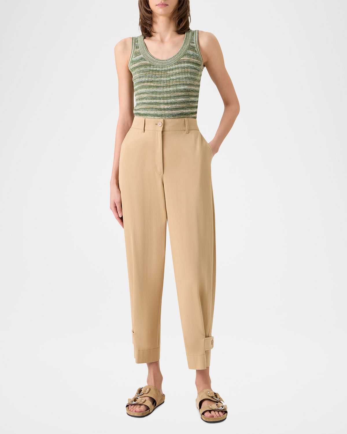 Akris punto Scoop-Neck Space Dye Merino Wool Rib Tank Top | Thumbnail 6 Akris punto Scoop-Neck Space Dye Merino Wool Rib Tank Top | Thumbnail 6