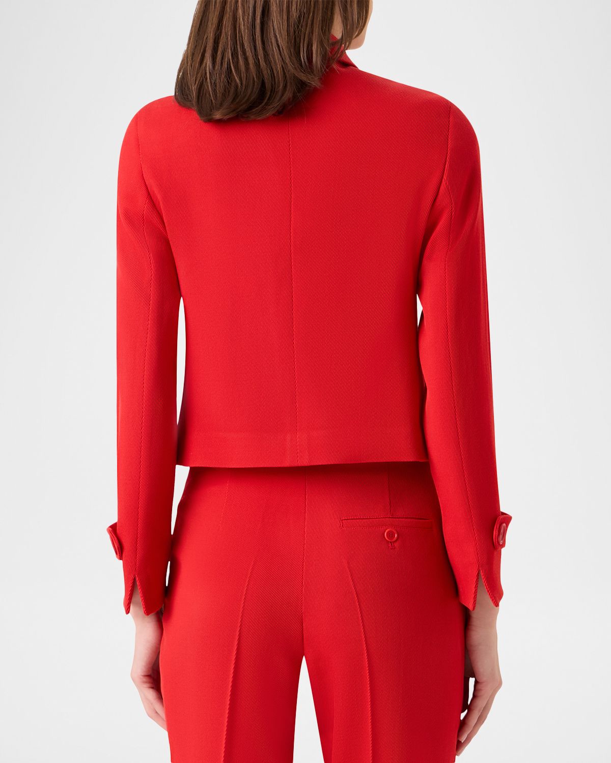 Akris punto Single-Breasted Wool Tricotine Boxy Jacket | Thumbnail 3