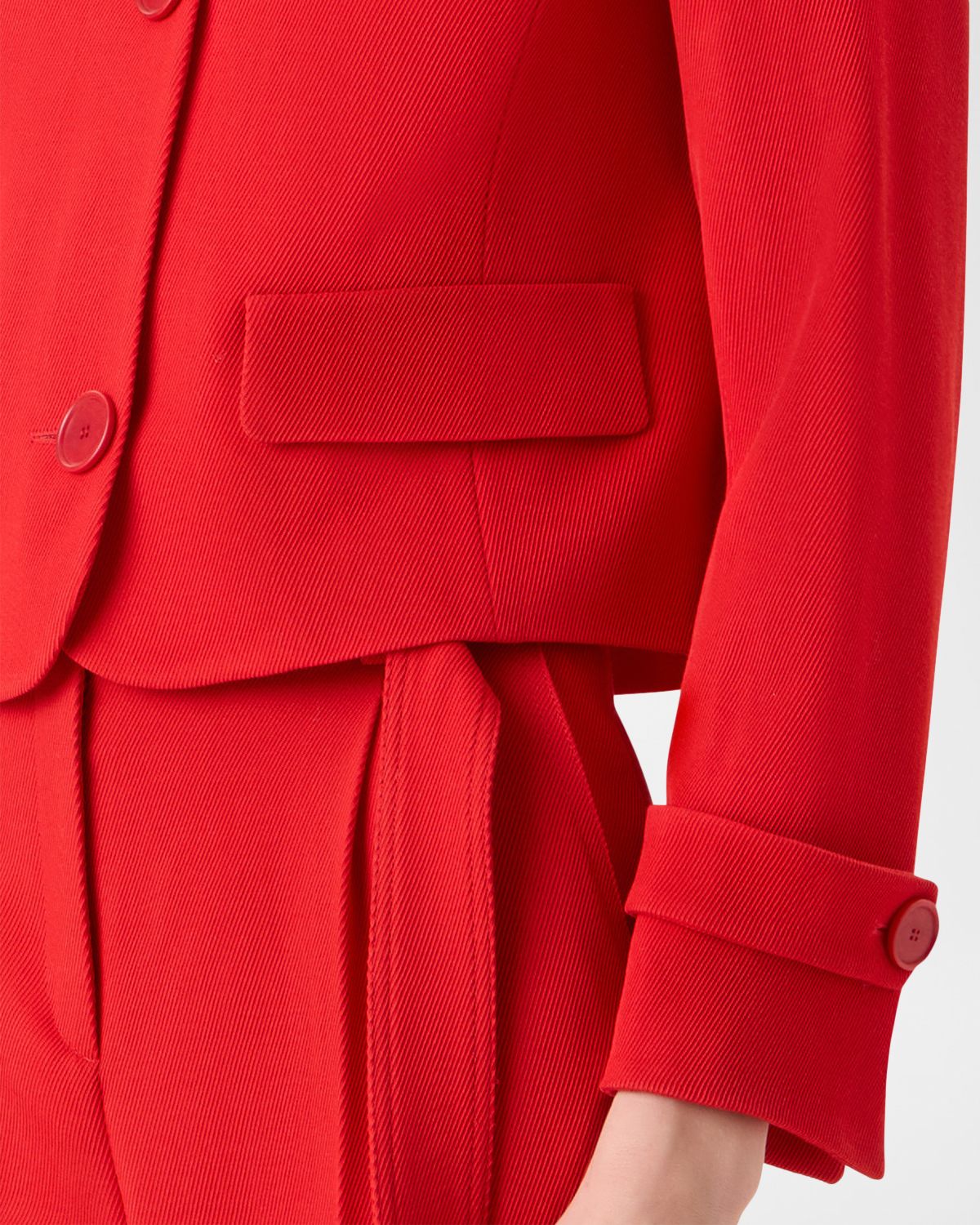 Akris punto Single-Breasted Wool Tricotine Boxy Jacket | Thumbnail 5