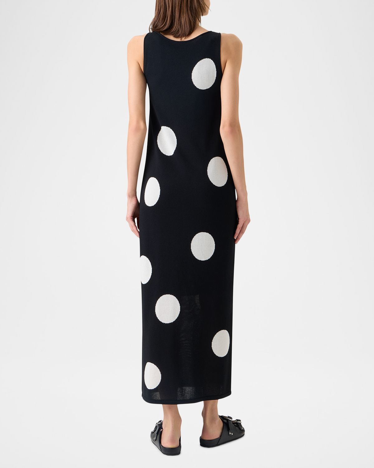 Akris punto Polka Dot Knit Sleeveless Midi Dress | Thumbnail 3