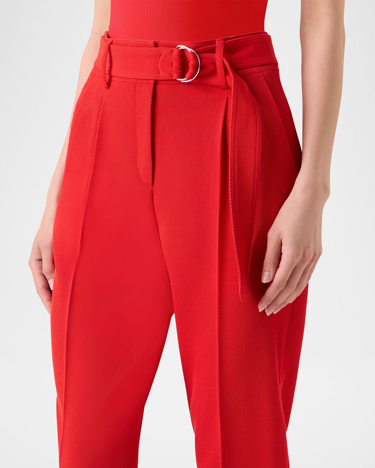 Akris punto Fred Wool Tricotine Tapered-Leg Ankle Pants With Belt | Thumbnail 5 Akris punto Fred Wool Tricotine Tapered-Leg Ankle Pants With Belt | Thumbnail 5