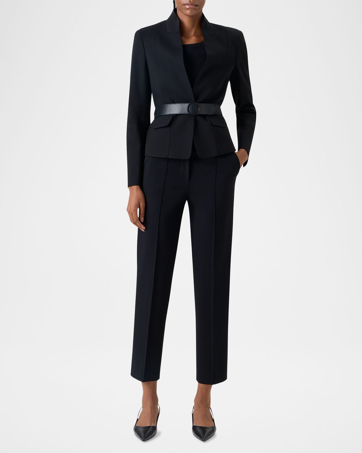 Akris punto Belted Signature Viscose Jersey Jacket | Thumbnail 6