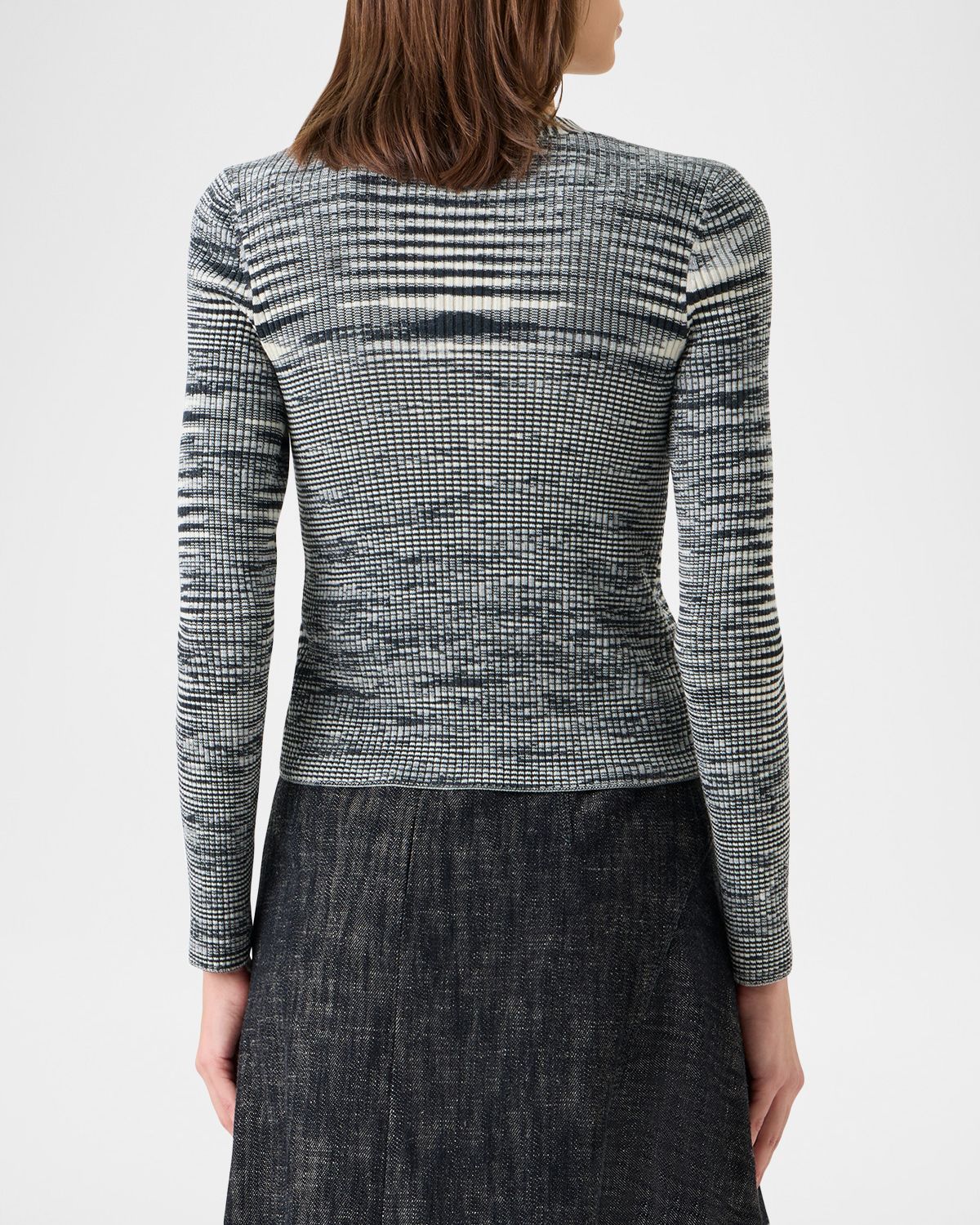 Akris punto Space Dye Ribbed Merino Cardigan | Thumbnail 3