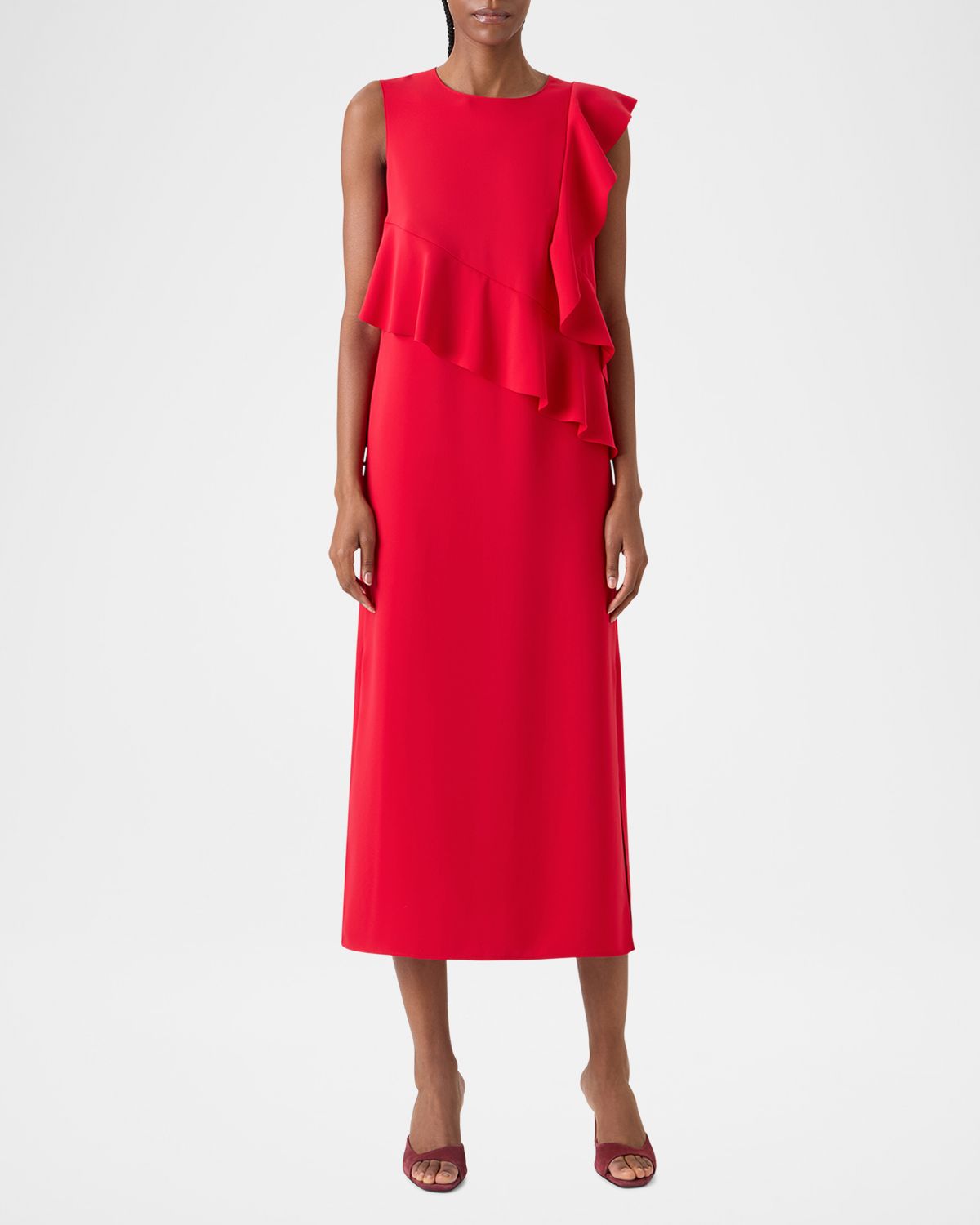 Akris punto Sleeveless Flounce-Detail Tunic Midi Dress | Thumbnail 2 Akris punto Sleeveless Flounce-Detail Tunic Midi Dress | Thumbnail 2