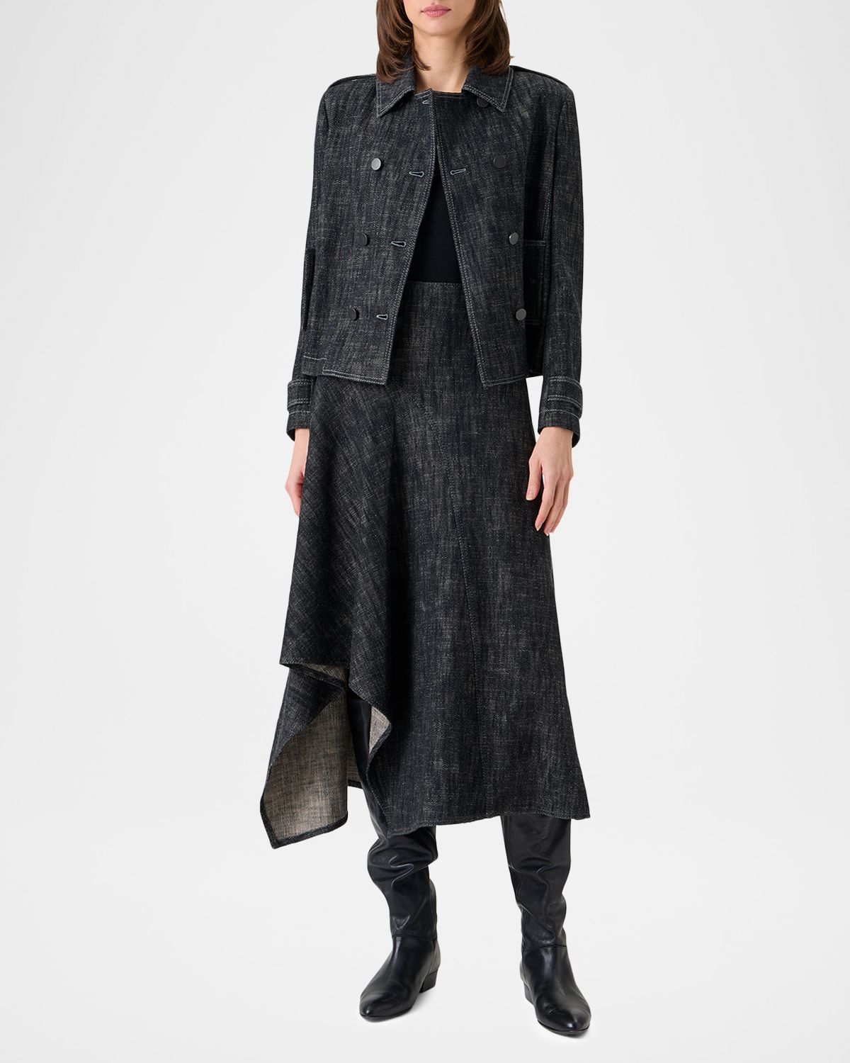 Akris punto Heavyweight Cotton Denim Jacket | Thumbnail 6 Akris punto Heavyweight Cotton Denim Jacket | Thumbnail 6
