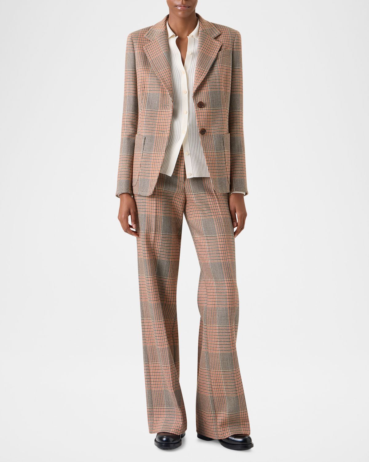 Akris punto Glen Check Twill Two-Button Jacket | Thumbnail 2 Akris punto Glen Check Twill Two-Button Jacket | Thumbnail 2