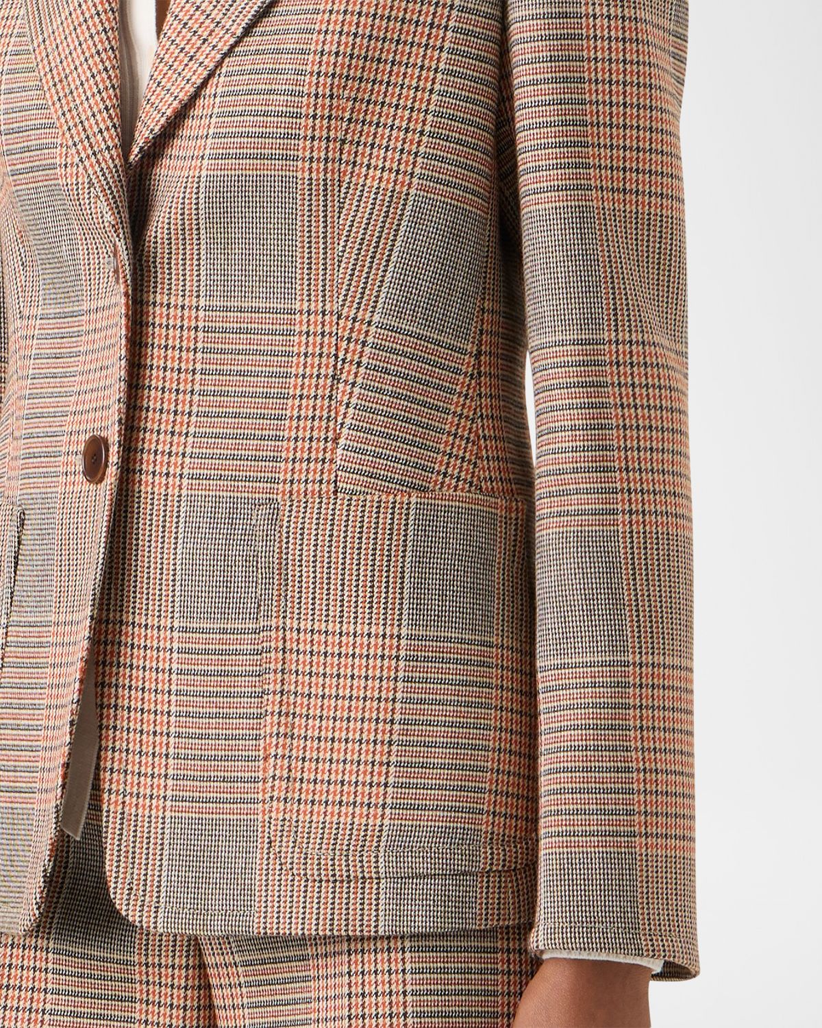 Akris punto Glen Check Twill Two-Button Jacket | Thumbnail 5 Akris punto Glen Check Twill Two-Button Jacket | Thumbnail 5