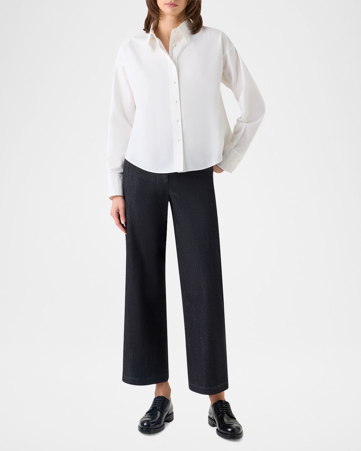 Akris punto Cotton Poplin Button-Down Shirt | Thumbnail 6 Akris punto Cotton Poplin Button-Down Shirt | Thumbnail 6