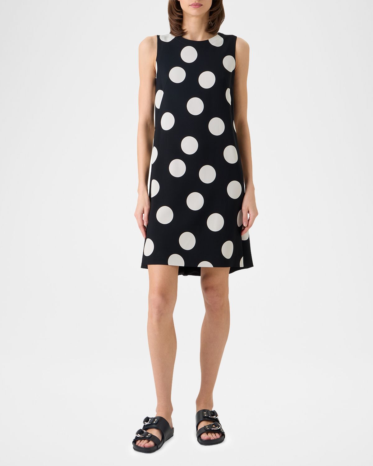 Akris punto Sleeveless XL Polka Dot Shift Dress | Thumbnail 6 Akris punto Sleeveless XL Polka Dot Shift Dress | Thumbnail 6
