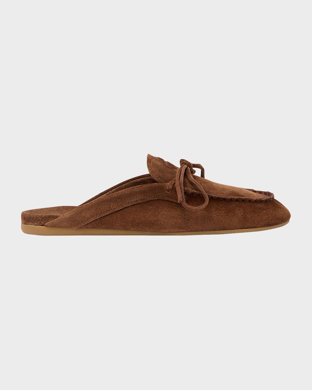 Miu Miu Sabot Suede Moccasin Mules | Thumbnail 7