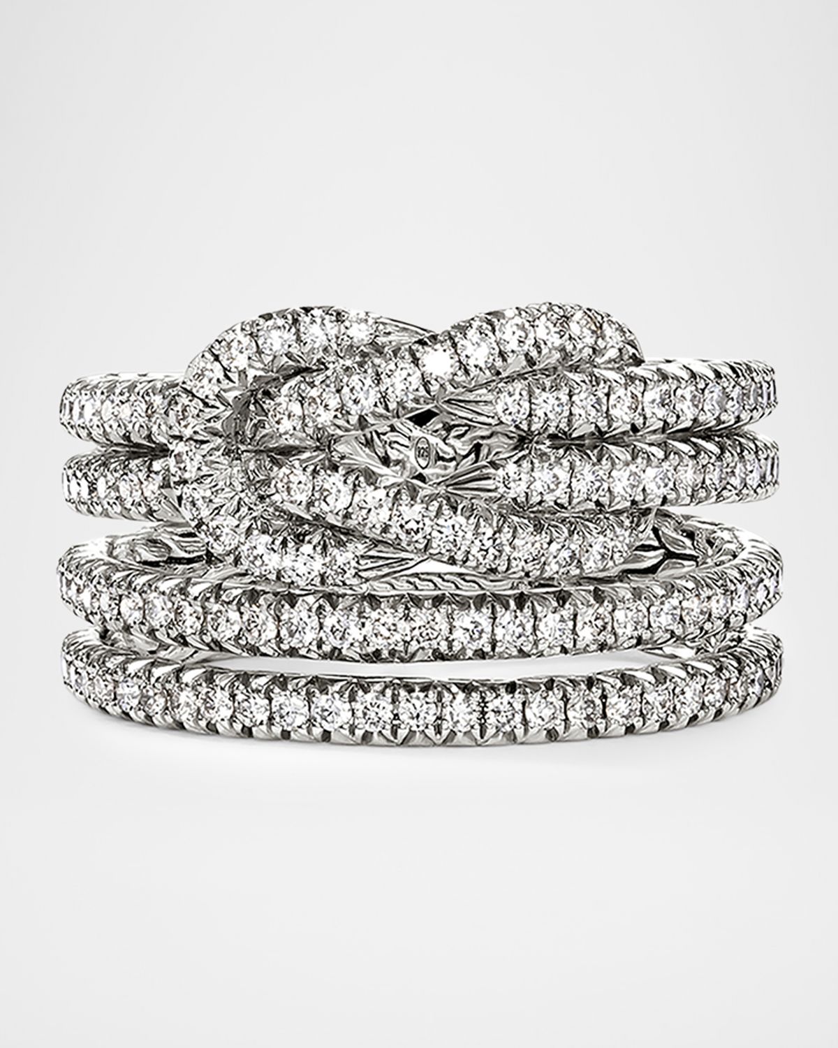 John Hardy Love Knot Sterling Silver Diamond Ring