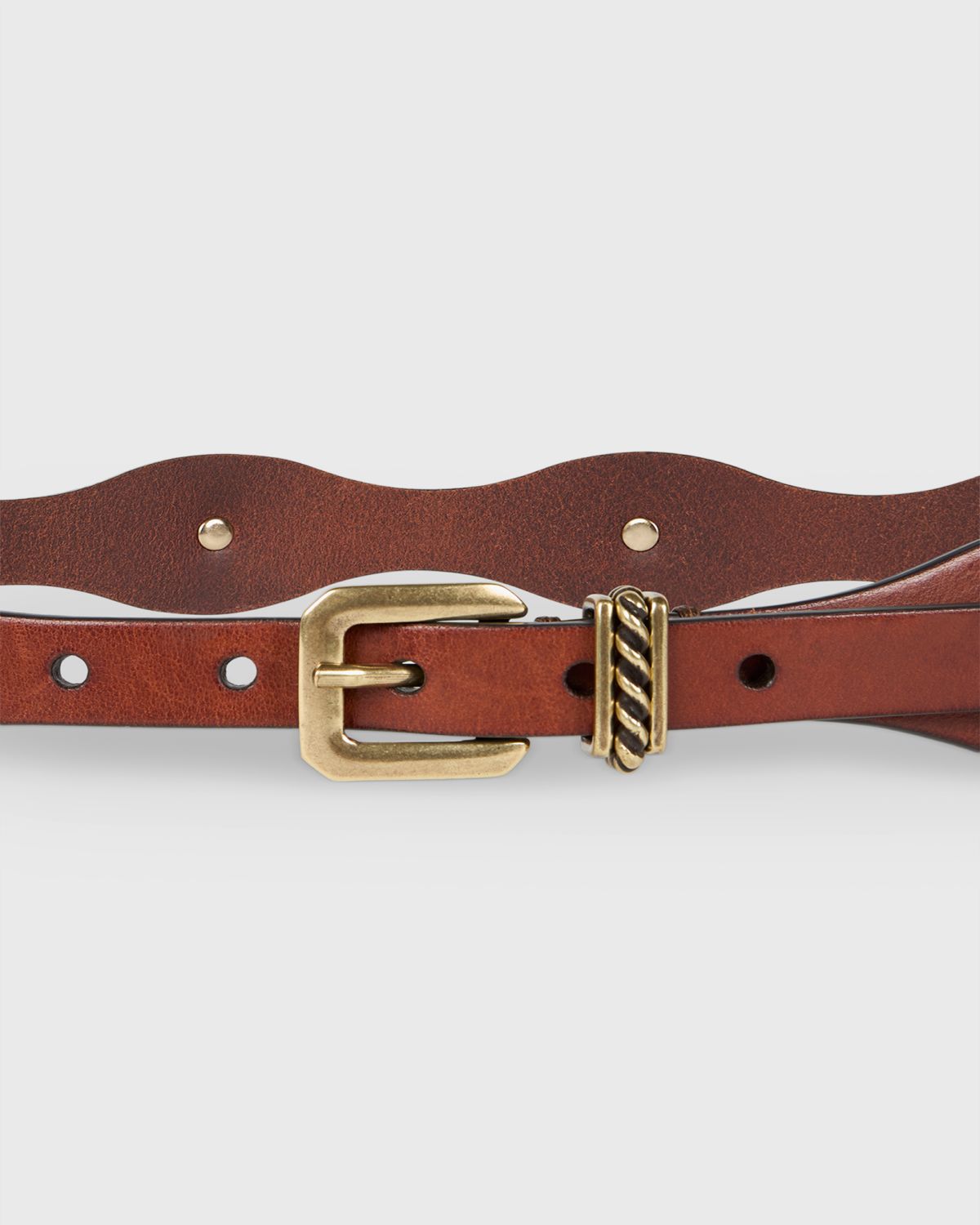 Etro Leather Belt with Jewel Studs