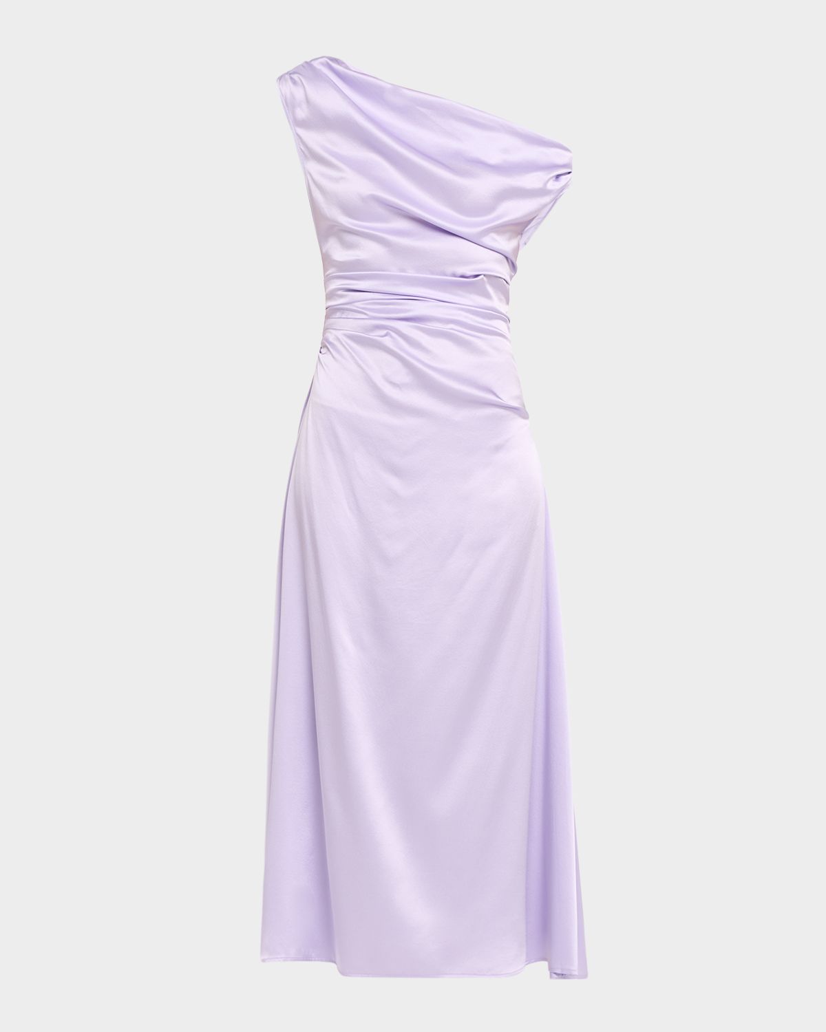STAUD Phare Silk Midi Dress