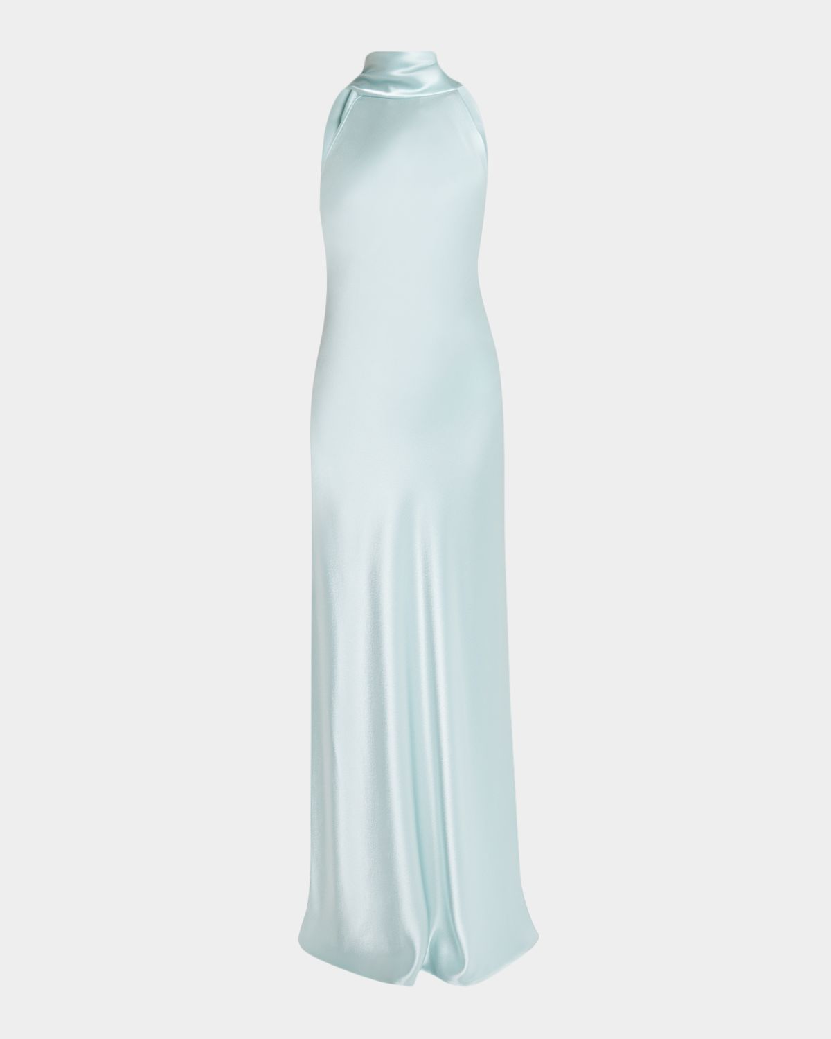 Talbot Runhof Pope Crepe Satin Halter Gown