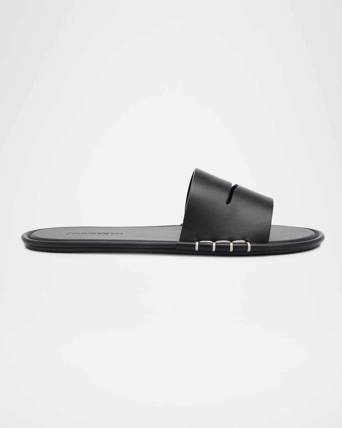 JW Anderson Men 's Leather Loafer Slide Mules