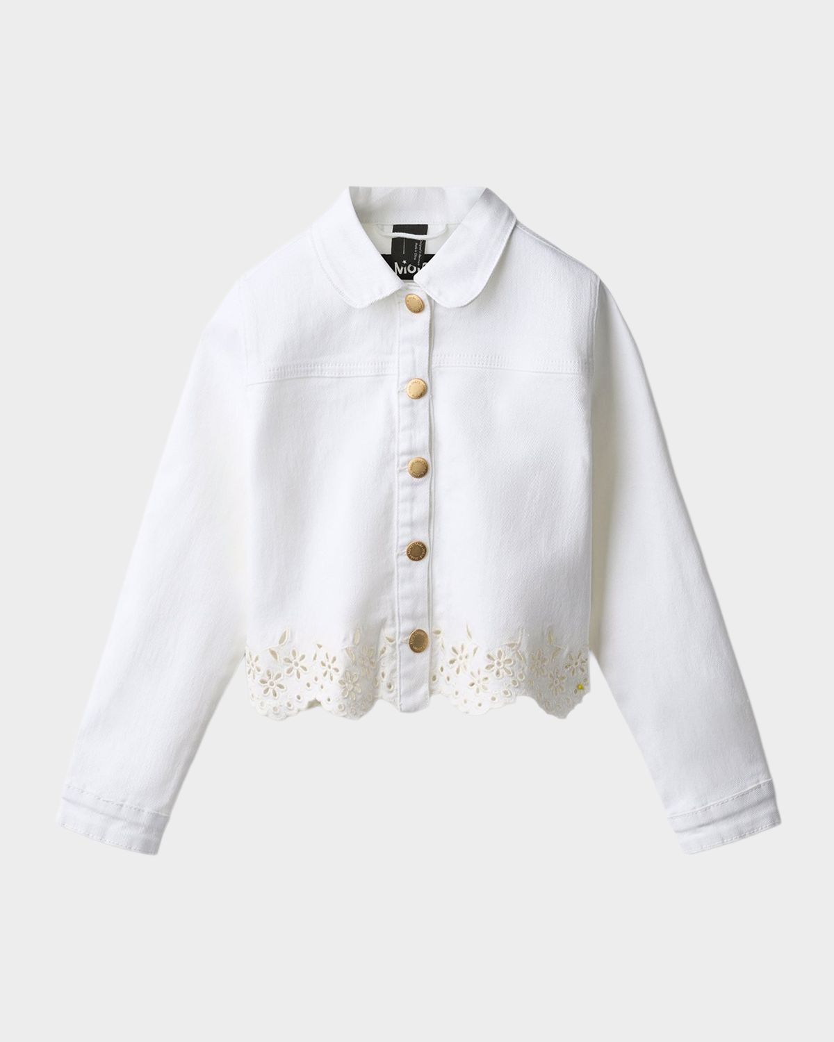 Molo Girl 's Helene Embroidered Denim Jacket