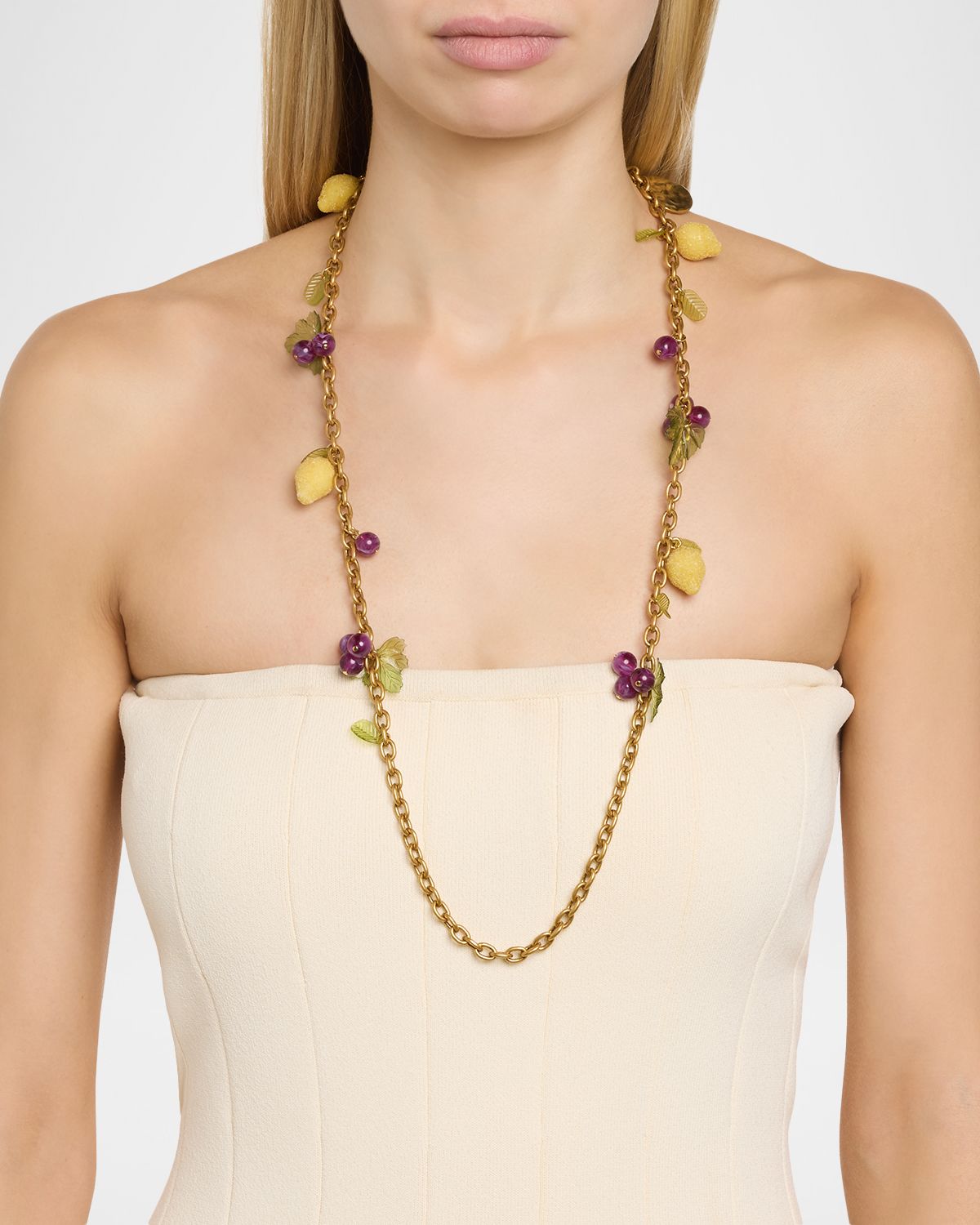 Saint Laurent Lemon Charms Cable-Chain Bag Charm