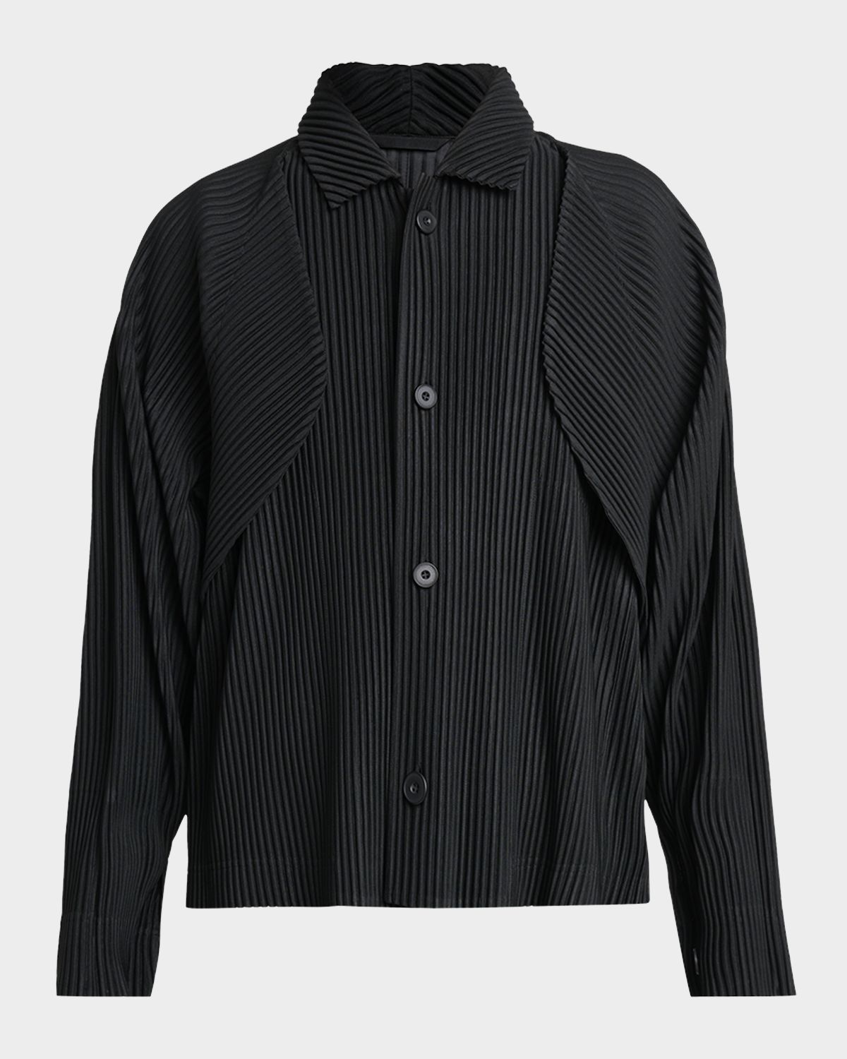 Homme Plisse Issey Miyake Men 's Pleated Button-Down Shirt