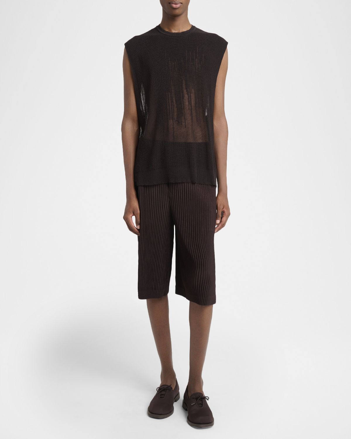 Homme Plisse Issey Miyake Men 's Pleated Bermuda Shorts